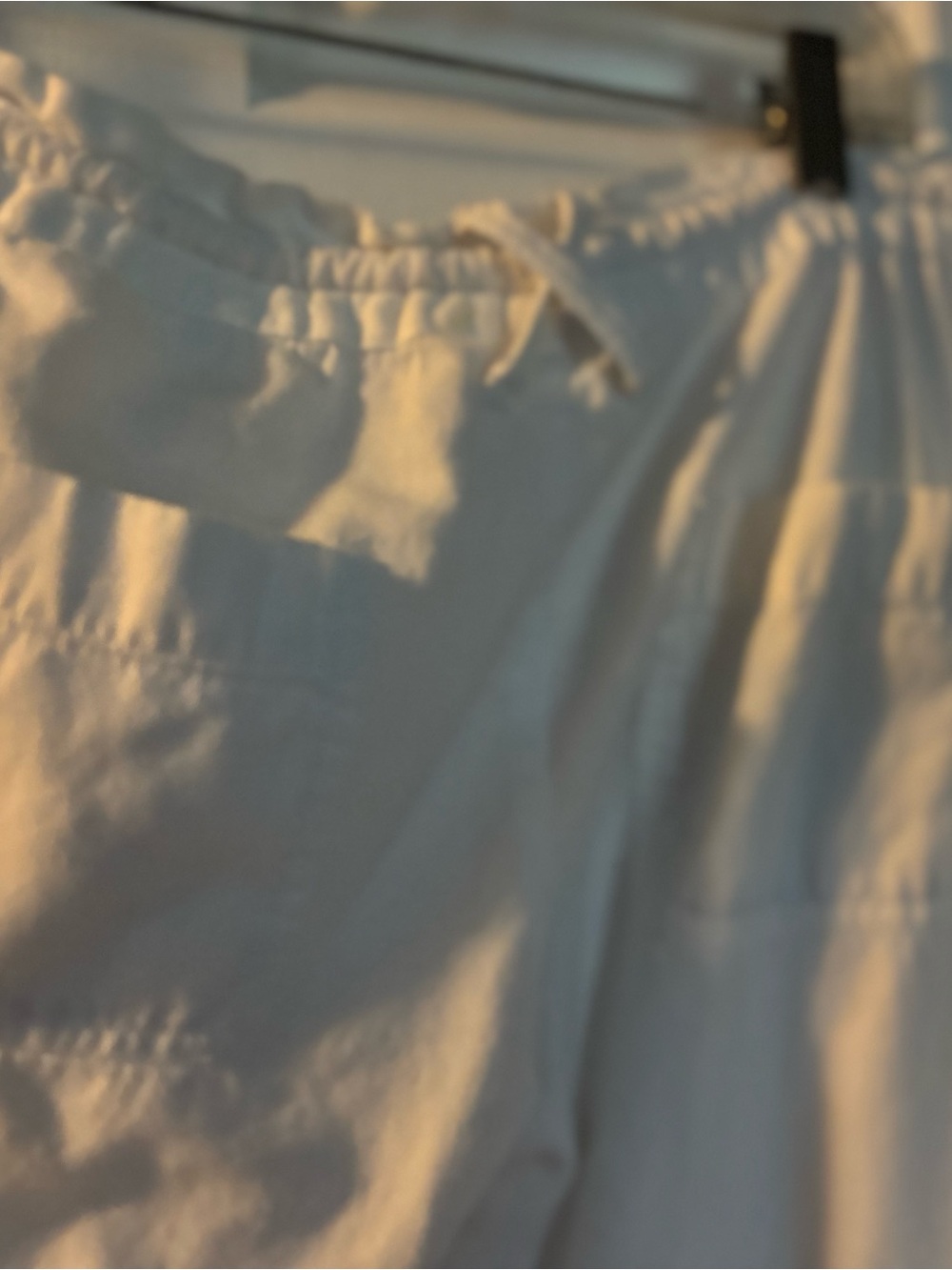White Roxy Drawstring Beach Pants - Picture 9 of 15